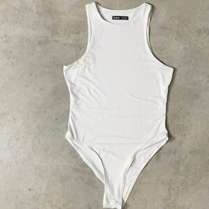 SHEIN Sleek White Bodysuit
